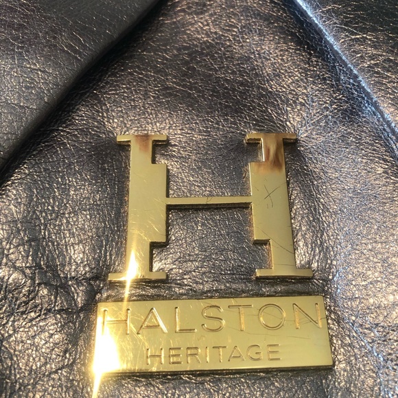 Halston Heritage Leather Clutch Bag - Picture 3 of 7